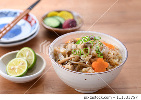 Cooked Mushroom Rice Cooked Mushroom Rice 111333757