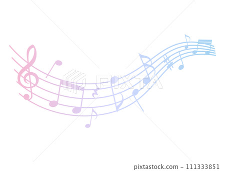 流動的音符插畫多彩 流動的音符插畫多彩 111333851