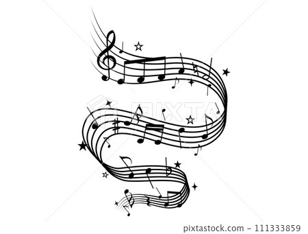 Fun musical notes illustration 111333859