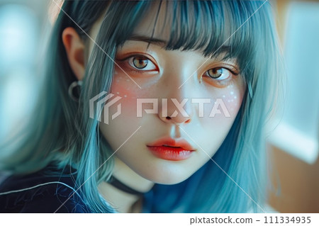 A woman looking at the camera 111334935
