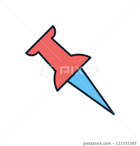 Push Pin related vector icon Push Pin related vector icon 111335305