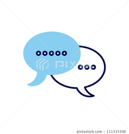 Speech Bubble Flat related vector icon 111335306