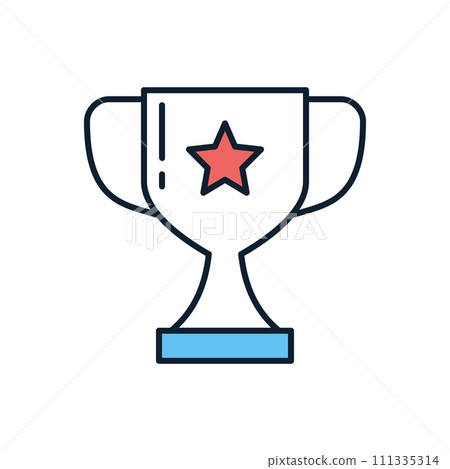 Winner Cup related vector icon 111335314