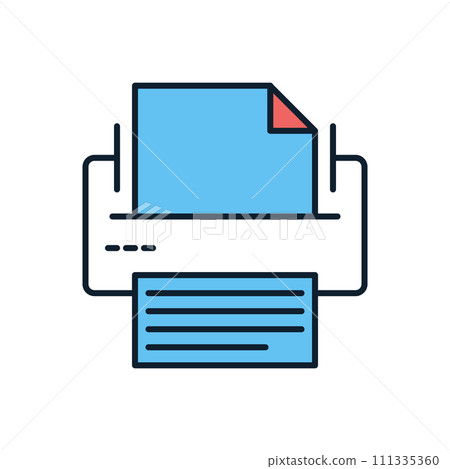 Printer related vector icon Printer related vector icon 111335360