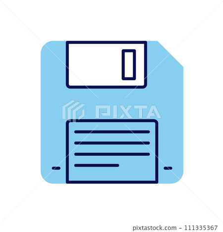 Floppy Disk Line related vector icon 111335367