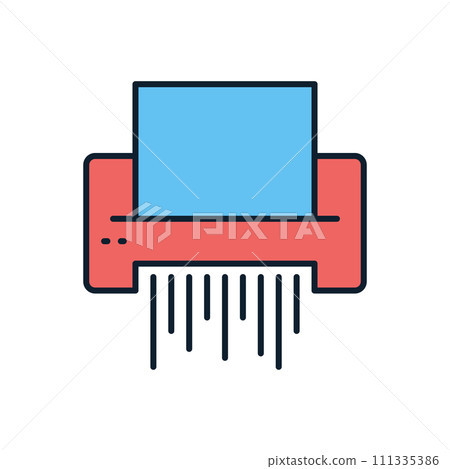 Paper Shredder related vector icon 111335386