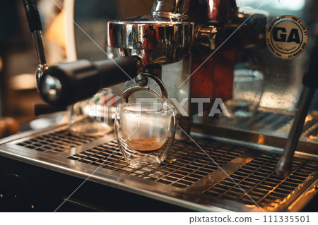 Preparing coffee with coffee maker 111335501