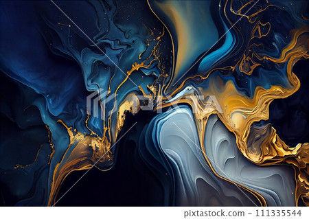 Luxury abstract fluid art painting in alcohol Luxury abstract fluid art painting in alcohol 111335544