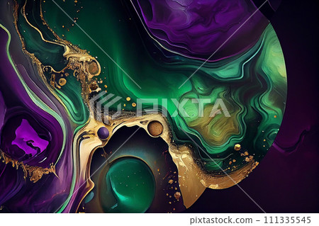 Colorful fractal clockwork pattern, digital artwork for creative graphic design 111335545