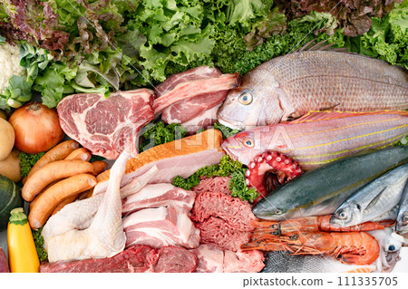 Meat, fish, gathering 111335705