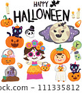 Halloween element vector set hand draw for Halloween cartoon 111335812