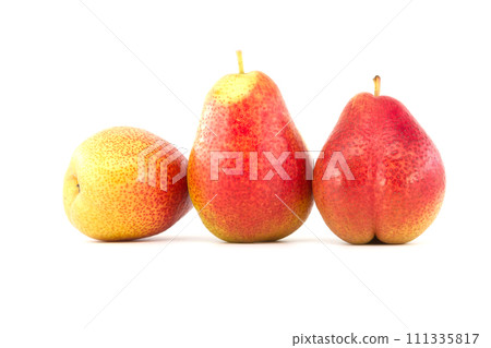 Fresh ripe pears isolated on white background Fresh ripe pears isolated on white background 111335817