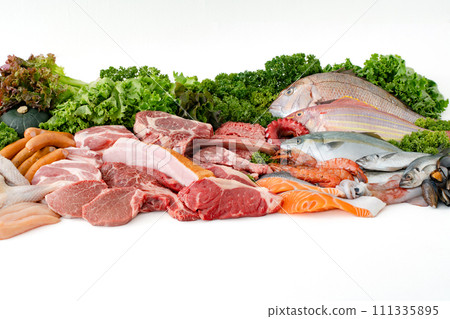 Meat, fish, gathering 111335895