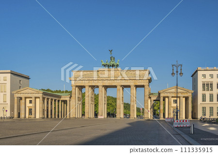 Berlin Germany, city skyline at Brandenburg Gate (Brandenburger Tor) 111335915