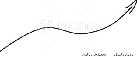 Handwritten arrow mark _ black 111336153