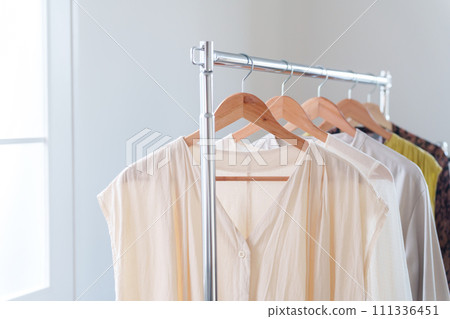 clothes on hanger rack clothes on hanger rack 111336451