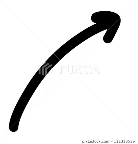 Black Arrow Line Upward Curved Arrow Sketch Arrow Line Element Black Arrow Line Upward Curved Arrow Sketch Arrow Line Element 111336559