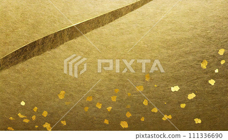 Illustration image of textured gold Japanese paper 111336690