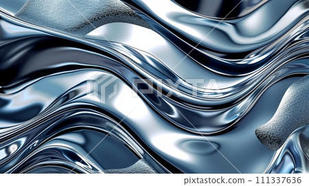 Liquid metallic texture with waves 111337636