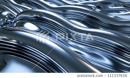 Liquid metallic texture with waves 111337638