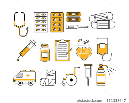 medical icon set 111338647