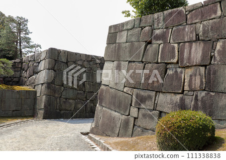 Stone walls remaining in Nijo Castle, Kyoto Stone walls remaining in Nijo Castle, Kyoto 111338838