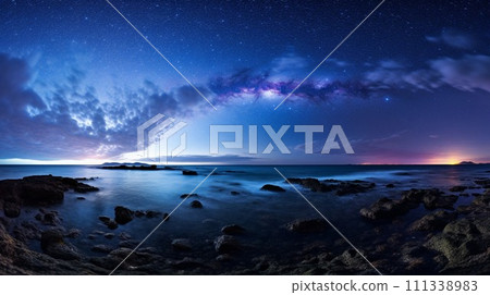 Dusk on the coast where you can almost see the Milky Way Dusk on the coast where you can almost see the Milky Way 111338983