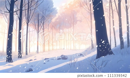 Natural park winter background No.005 AI generated image Natural park winter background No.005 AI generated image 111339342
