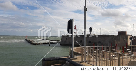 Netherlands, Vlissingen, Pire of Pilot station. a place from where a boat with a pilot leaves for boarding ships for further sailing to ports along the river or at sea 111340275