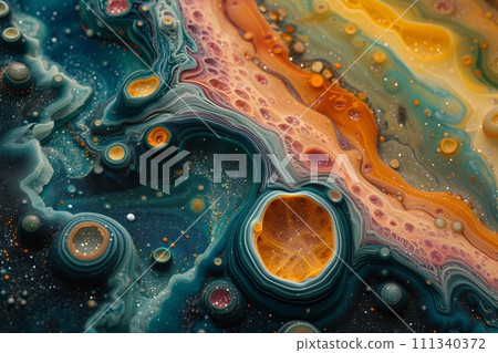 Ink flow in the planet's oceans: a symphony of colors and shapes AI images 38 Ink flow in the planet's oceans: a symphony of colors and shapes AI images 38 111340372