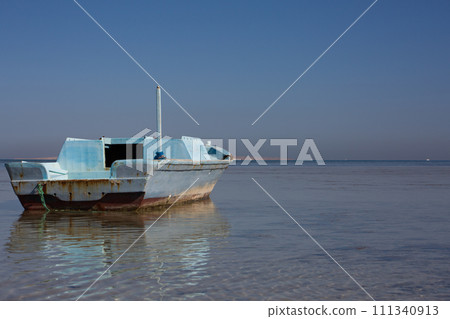 Abandoned fishing boat in Egypt 111340913