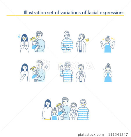 Three generation family human expression variation set Three generation family human expression variation set 111341247