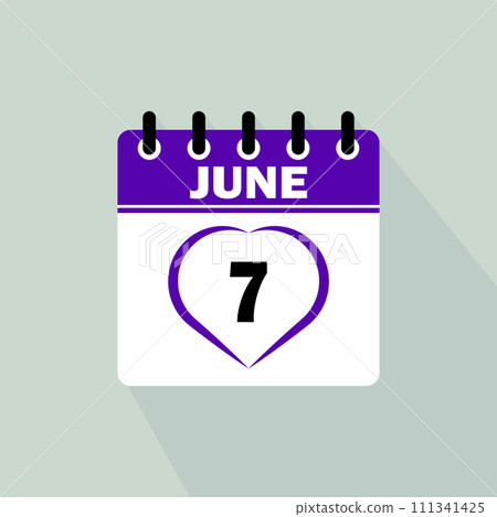 Icon calendar day - 7 June 111341425