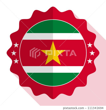Suriname quality emblem, label, sign, button. Vector illustration. 111341694