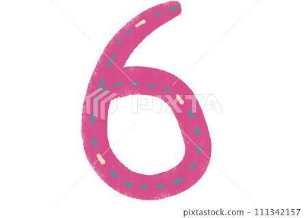 6個可愛數字手繪插畫 111342157