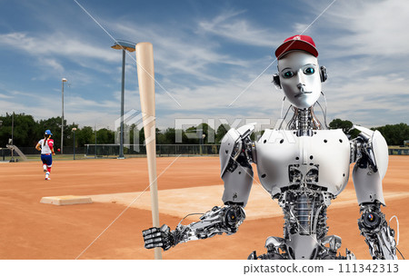 Robot play Baseball Robot play Baseball 111342313