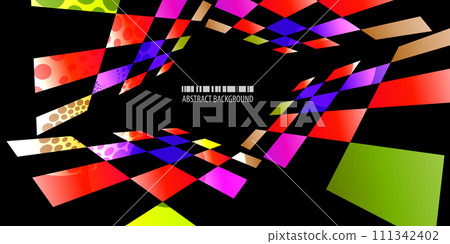 Geometric colorful abstract background vector template 111342402