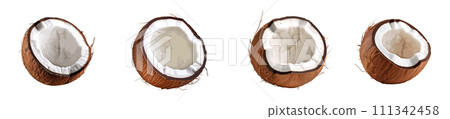 Coconut vector set isolated on white background Coconut vector set isolated on white background 111342458