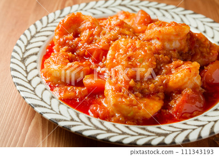 Fresh tomato shrimp chili 111343193