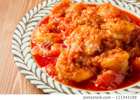 Fresh tomato shrimp chili 111343198