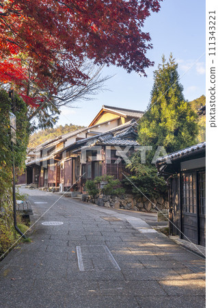 Traditional townscape of Saga Toriimoto, Kyoto in autumn Traditional townscape of Saga Toriimoto, Kyoto in autumn 111343221