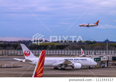 Japan's Chiba cityscape - View of Air India's B787-8, JALB787, etc. from Narita Airport 2 Japan's Chiba cityscape - View of Air India's B787-8, JALB787, etc. from Narita Airport 2 111343317