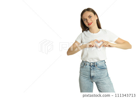 PNG, emotional, beautiful girl isolated on white background. PNG, emotional, beautiful girl isolated on white background. 111343713