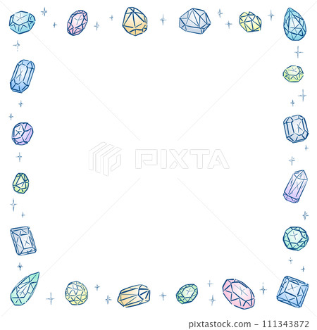 簡單的寶石框彩色方形 簡單的寶石框彩色方形 111343872