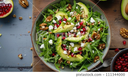 Avocado Pomegranate Arugula Salad 111344000