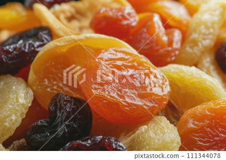 Mix of Dried Fruits Close-Up Mix of Dried Fruits Close-Up 111344078