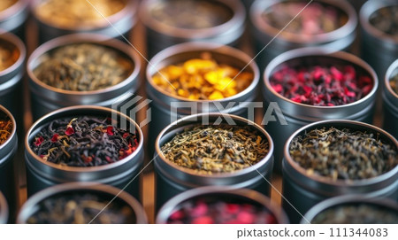 Assorted Loose Tea Leaves in Tins Assorted Loose Tea Leaves in Tins 111344083