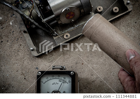 Radiation measurement with radiation survey meter 111344881