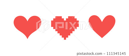 Collection Love Heart Icon symbol Collection Love Heart Icon symbol 111345145