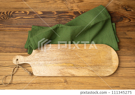 Empty Cutting Board Texture Background, Wooden Chopping Board Mockup with Copy Space for Text Empty Cutting Board Texture Background, Wooden Chopping Board Mockup with Copy Space for Text 111345275